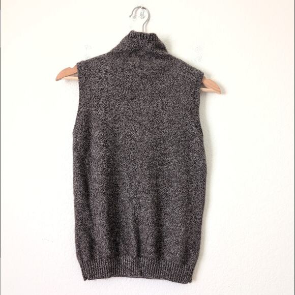 Ellen Tracy 100% Cashmere Brown Sweater Sleeveless Womens Small Minimal Natural - Picture 2 of 6